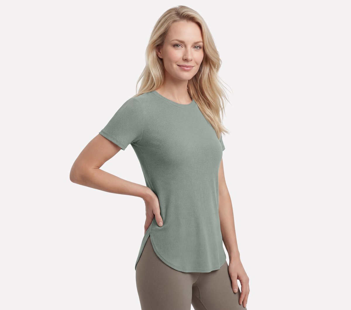 Women Skechers GO WALK Luxe Rib Tunic Tee