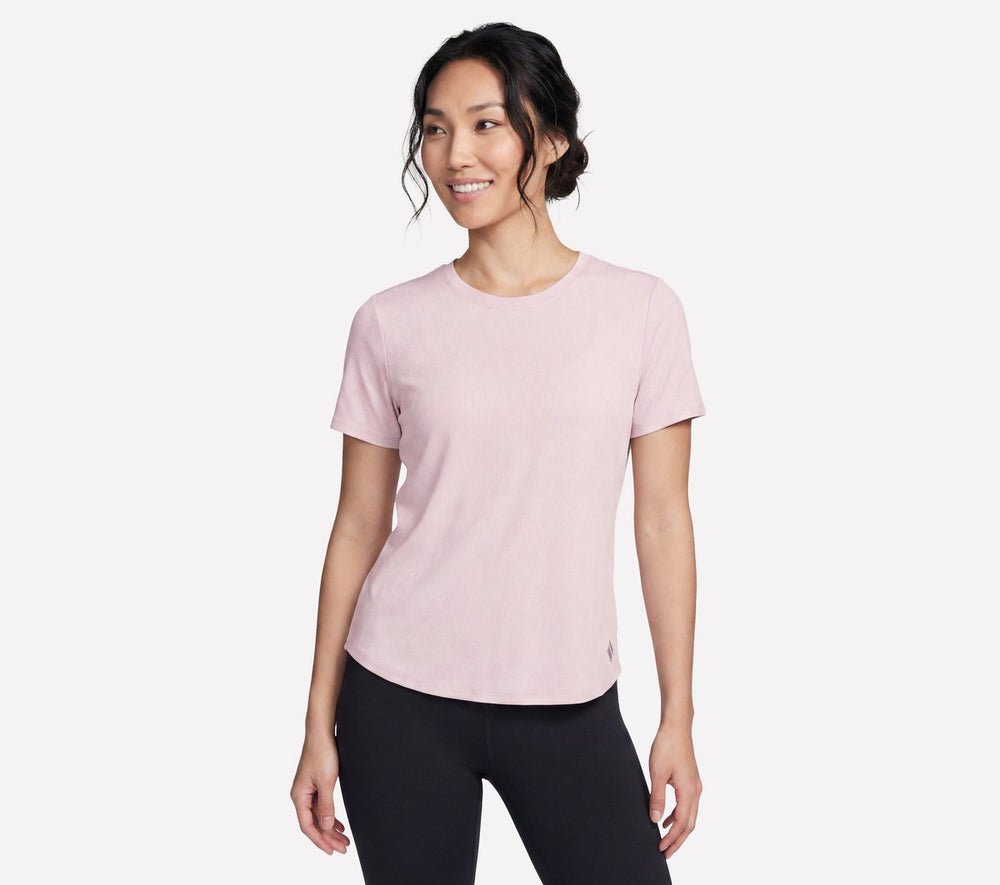 Women Skechers GO WALK Luxe Rib Tee