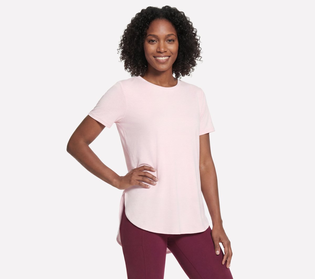 Women Skechers GO DRI Swift Stripe Tunic Tee