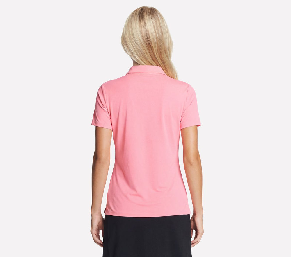 Women Skechers GO GOLF Short Sleeve Birdie Zip Front Polo