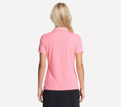 Women Skechers GO GOLF Short Sleeve Birdie Zip Front Polo