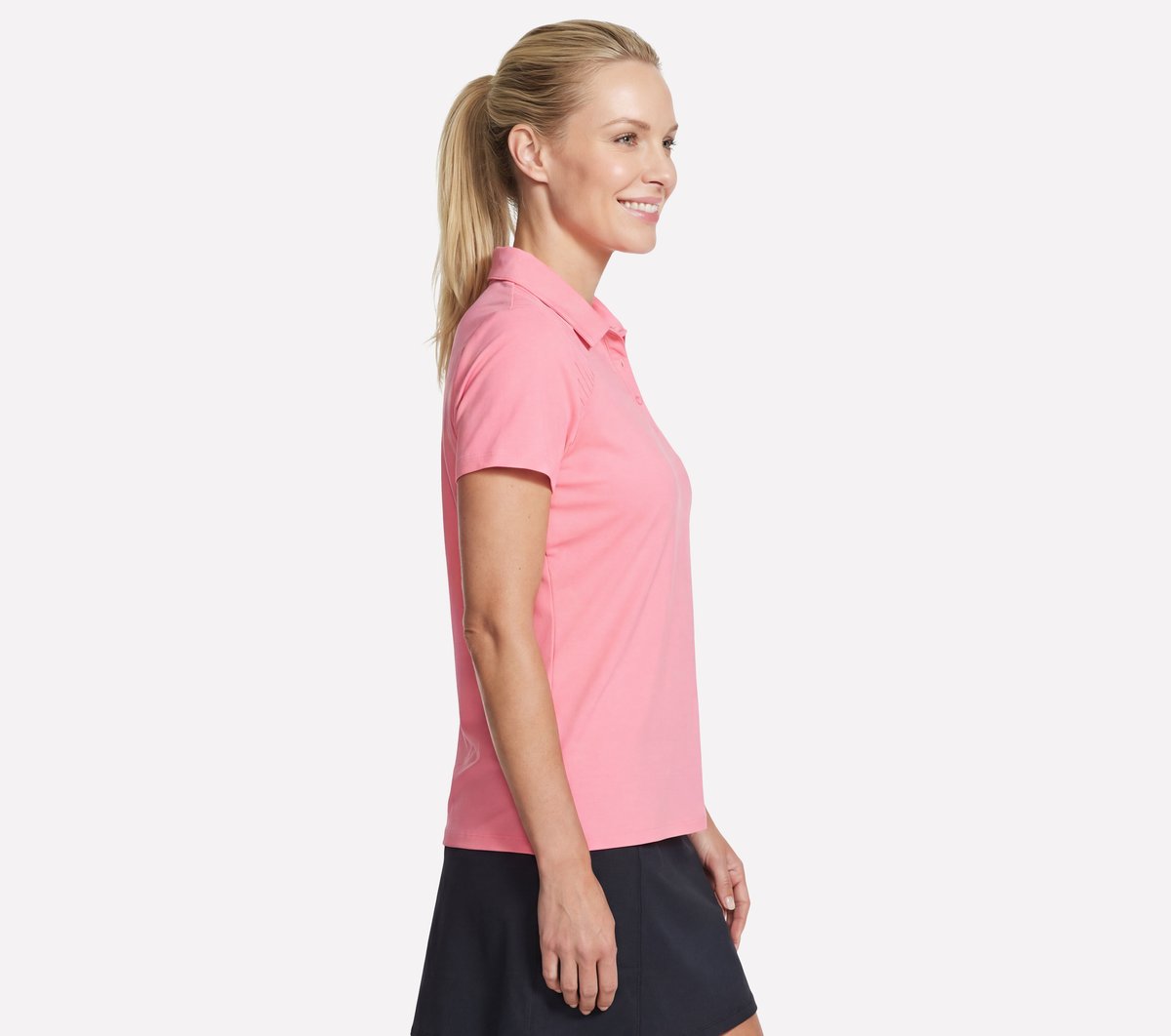 Women Skechers GO GOLF Short Sleeve Birdie Zip Front Polo