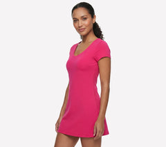 Women Skechers GO WALK Scoop Short Sleeve Dress