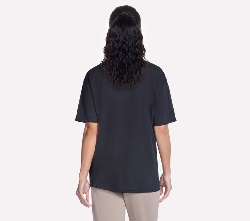 Women Skechers Script Diamond Studded Short Sleeve Tee