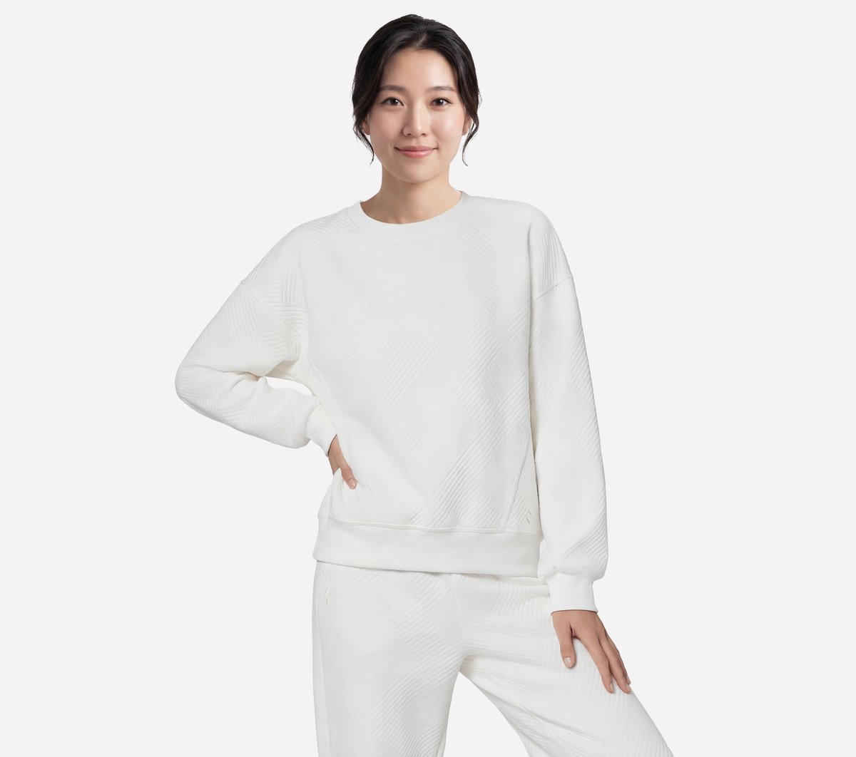 Women Skechers Downtown Cozy Fit Long Sleeve Crew