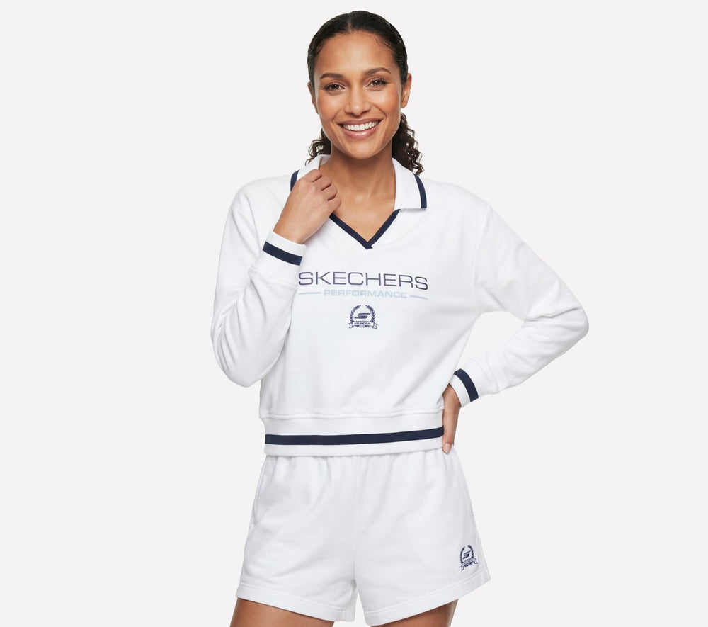 Women Skechers Court Classic Polo Crew