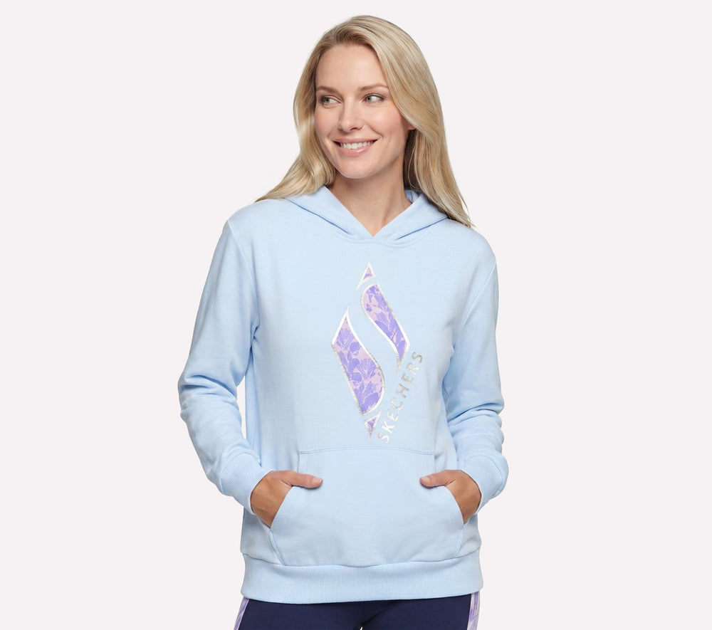 Women Skechers Floral Diamond Pullover Hoodie