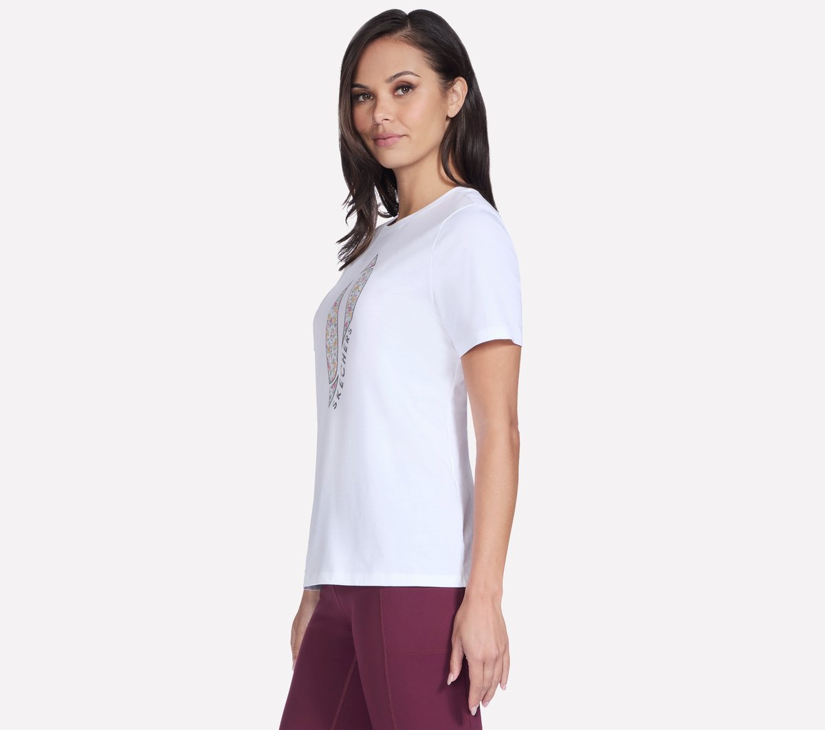 Women Skechers Floral Diamond Short Sleeve Tee
