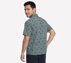 Men Skechers The GO WALK Air Printed Short Sleeve Shirt