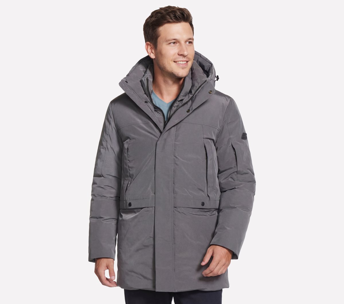 Men Skechers Non-Quilted Parka