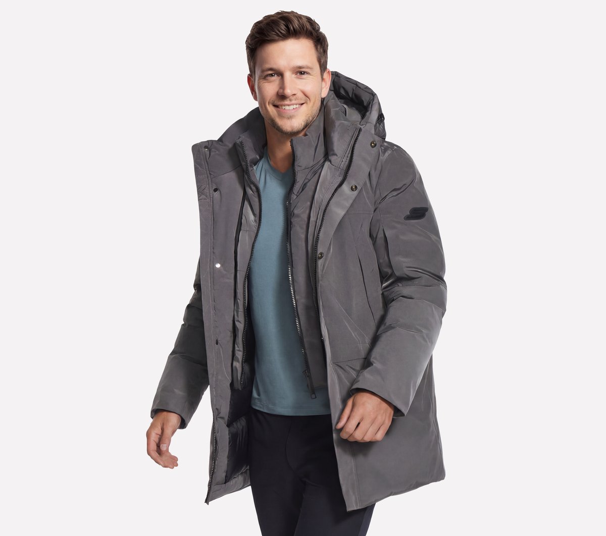 Men Skechers Non-Quilted Parka