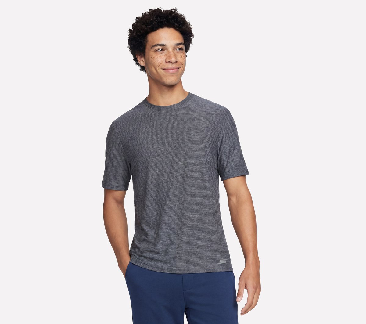 Men Skechers GO DRI All Day Stripe Tee