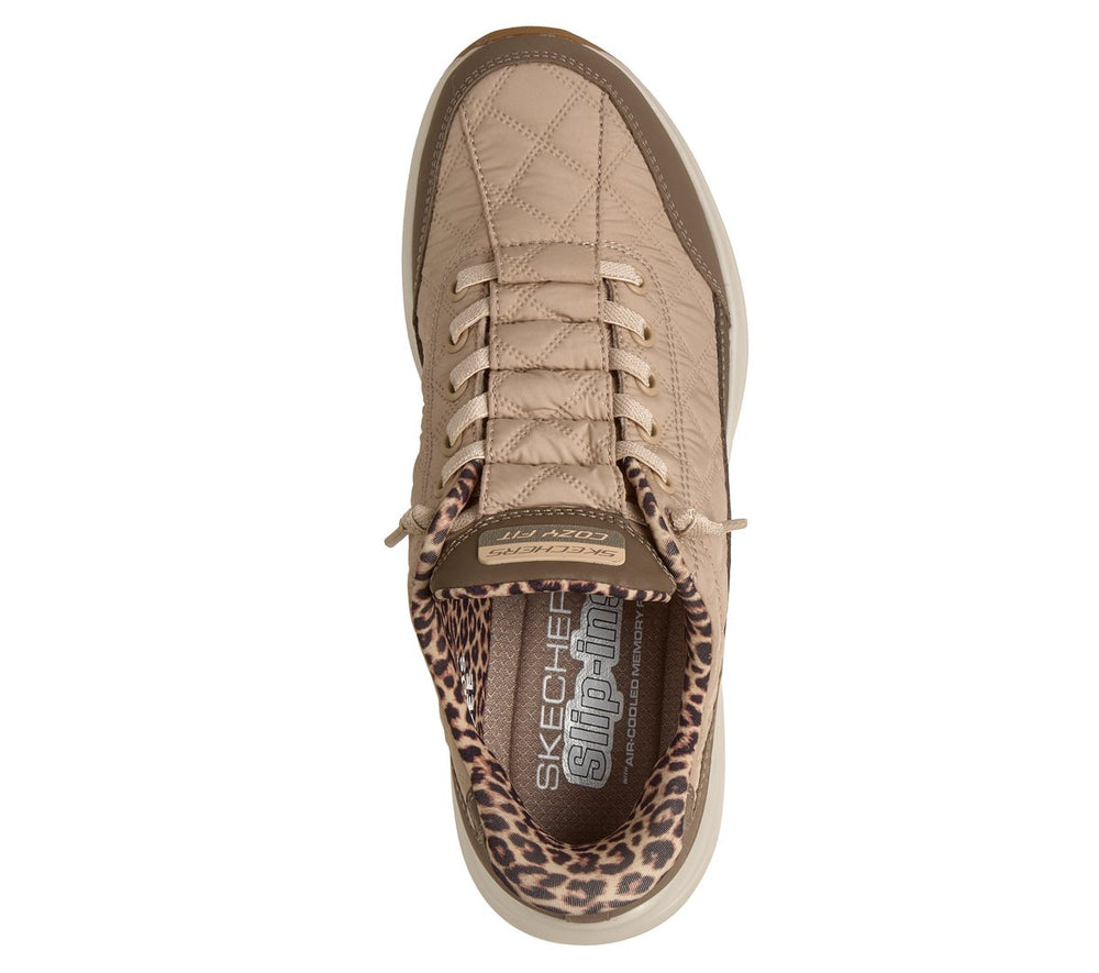 Women Skechers Slip-ins: Contour Foam - Cozy Fit Leopard Dream