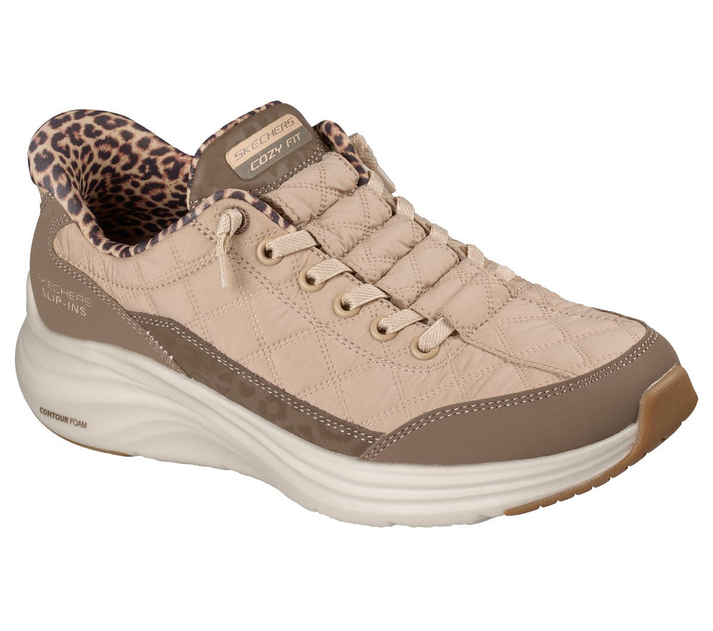Women Skechers Slip-ins: Contour Foam - Cozy Fit Leopard Dream