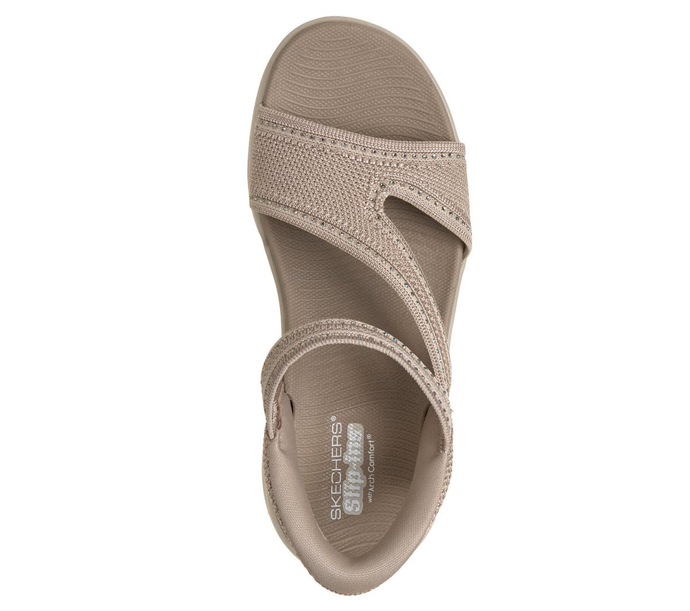 Women Skechers Slip-ins: GO WALK Massage Fit Sandal - Elise