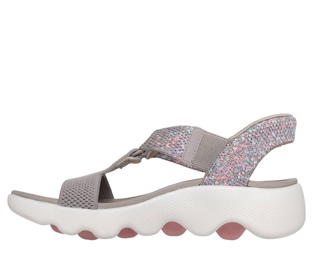 Women Skechers Slip-ins: GO WALK Massage Fit Sandal - Confetti Sky
