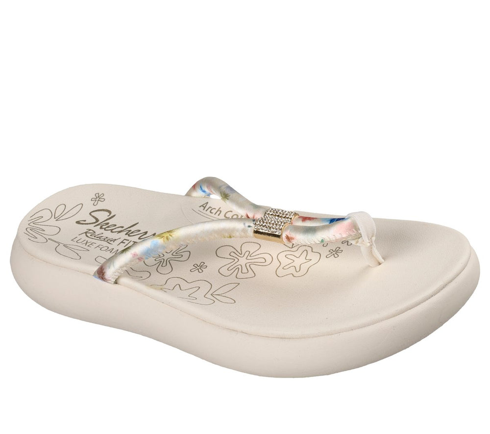 Women Skechers Slide-Ups Relaxed Fit: Asana Luxe - Vibrant Beauty