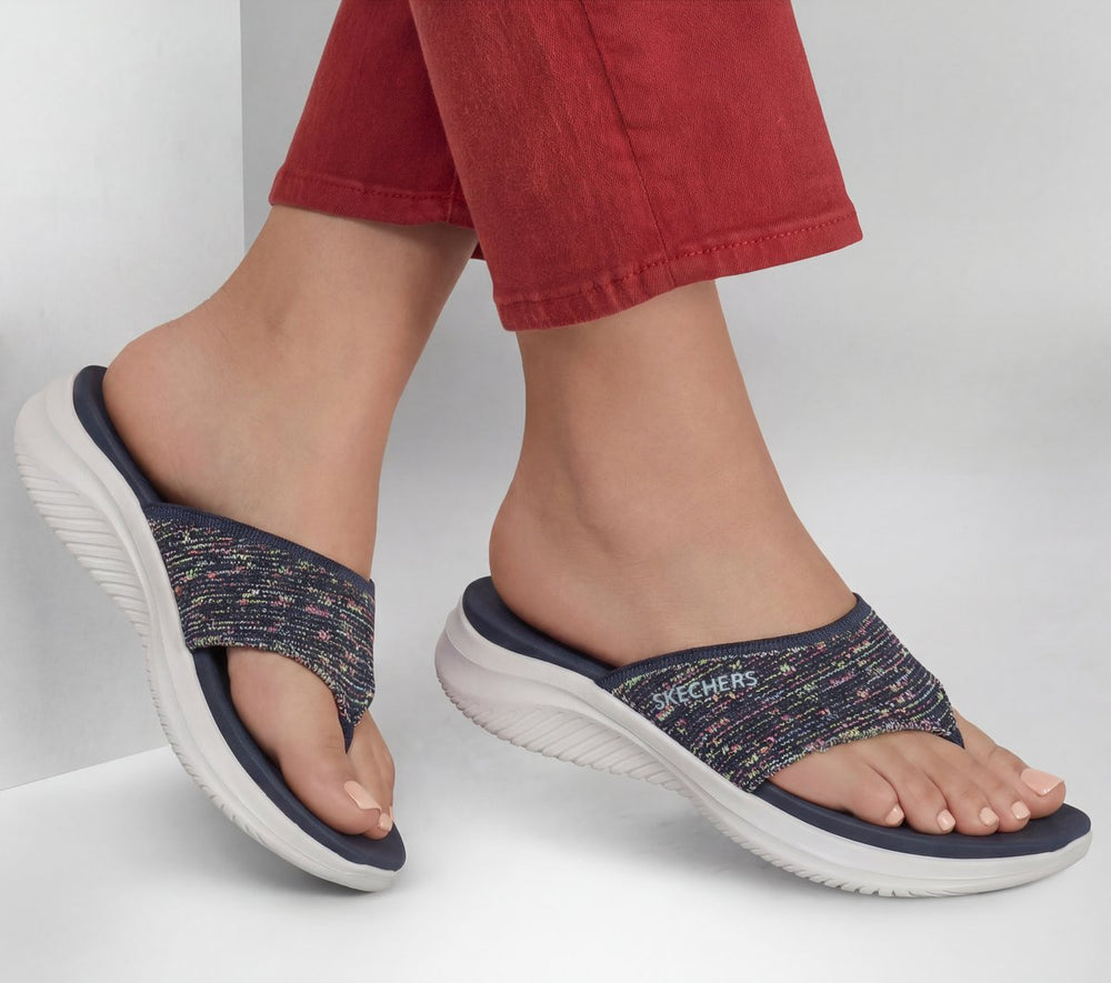 Women Skechers Ultra Flex 3.0 Sandal - Confetti Dreams