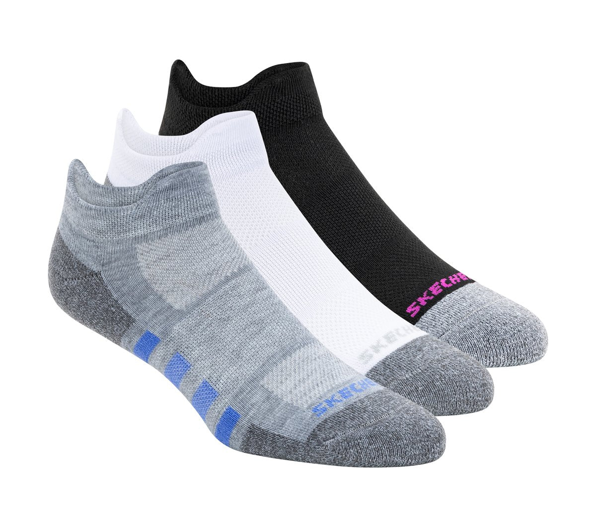 Women Skechers Work: Lowcut Heel Tab Socks - 3 Pack