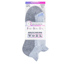 Women Skechers Work: Lowcut Heel Tab Socks - 3 Pack