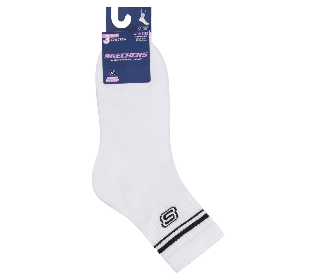 Women Skechers 3 Pack Women's Low Crew Varsity Socks
