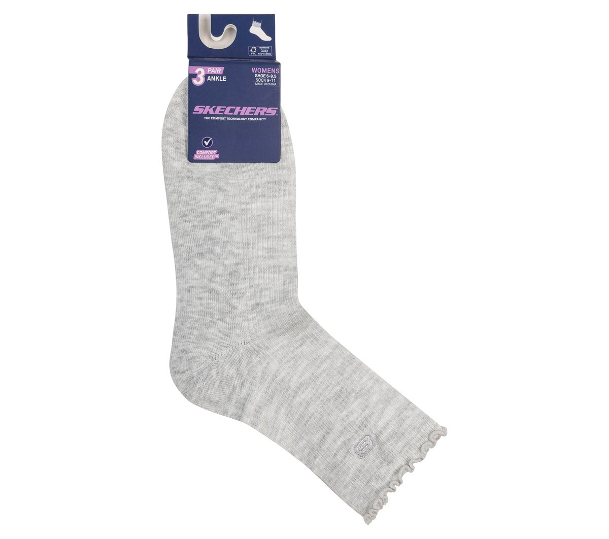 Women Skechers 3 Pack Women's Ankle Lettuce Socks