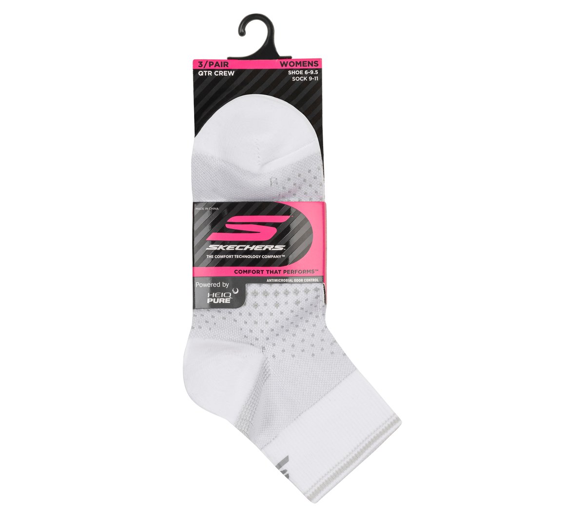 Women Skechers 3 Pack Women's Reflective Performance Quarter Socks