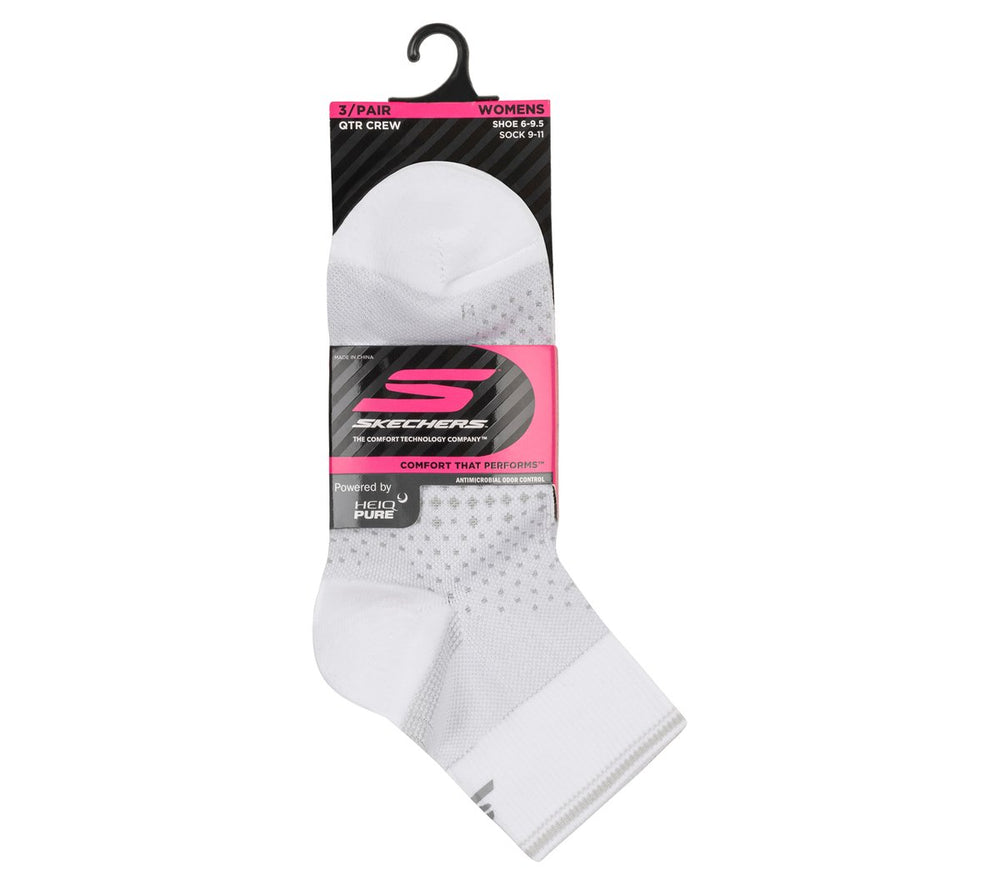Women Skechers 3 Pack Women's Reflective Performance Quarter Socks