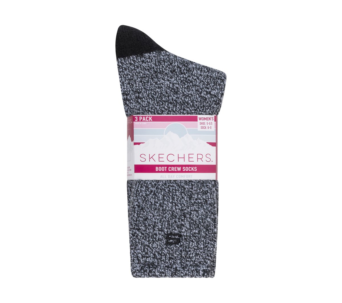 Women Skechers Super Soft Boot Crew Socks - 3 Pack