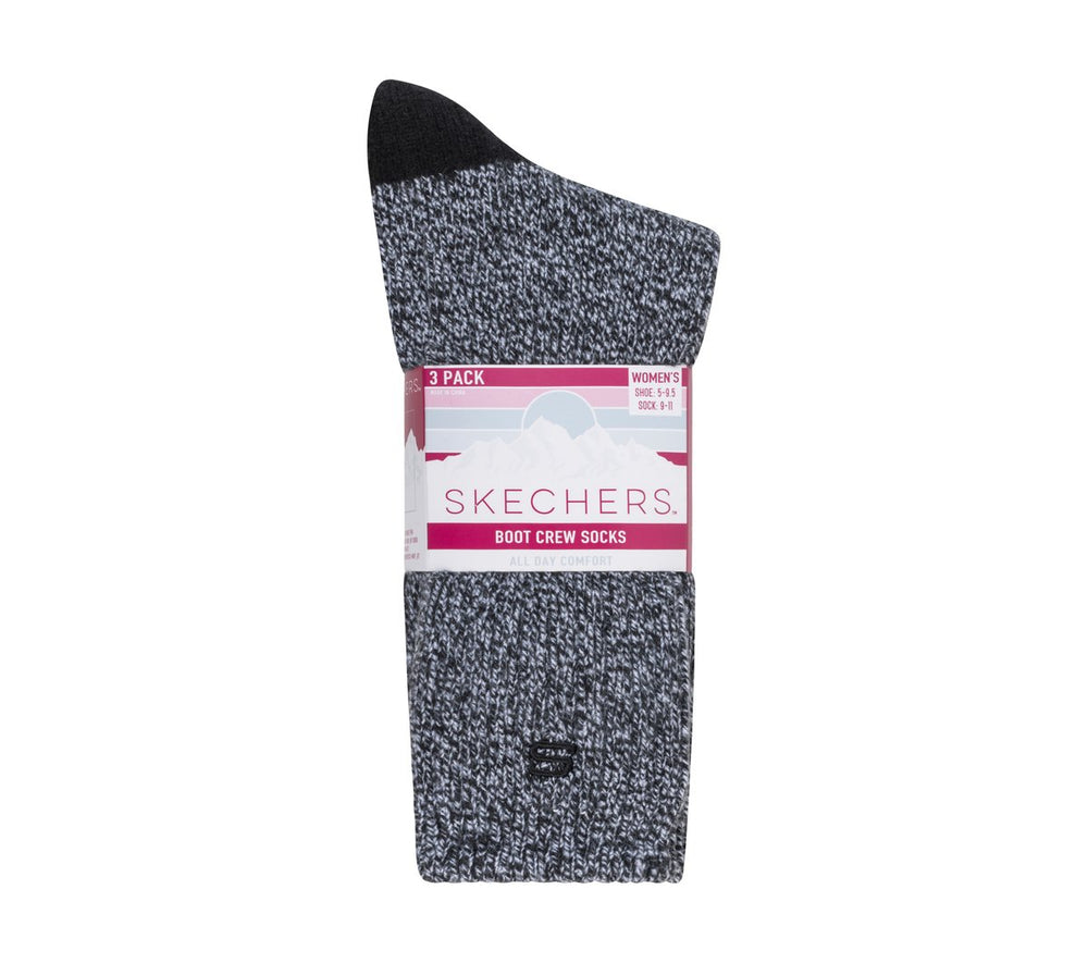 Women Skechers Super Soft Boot Crew Socks - 3 Pack