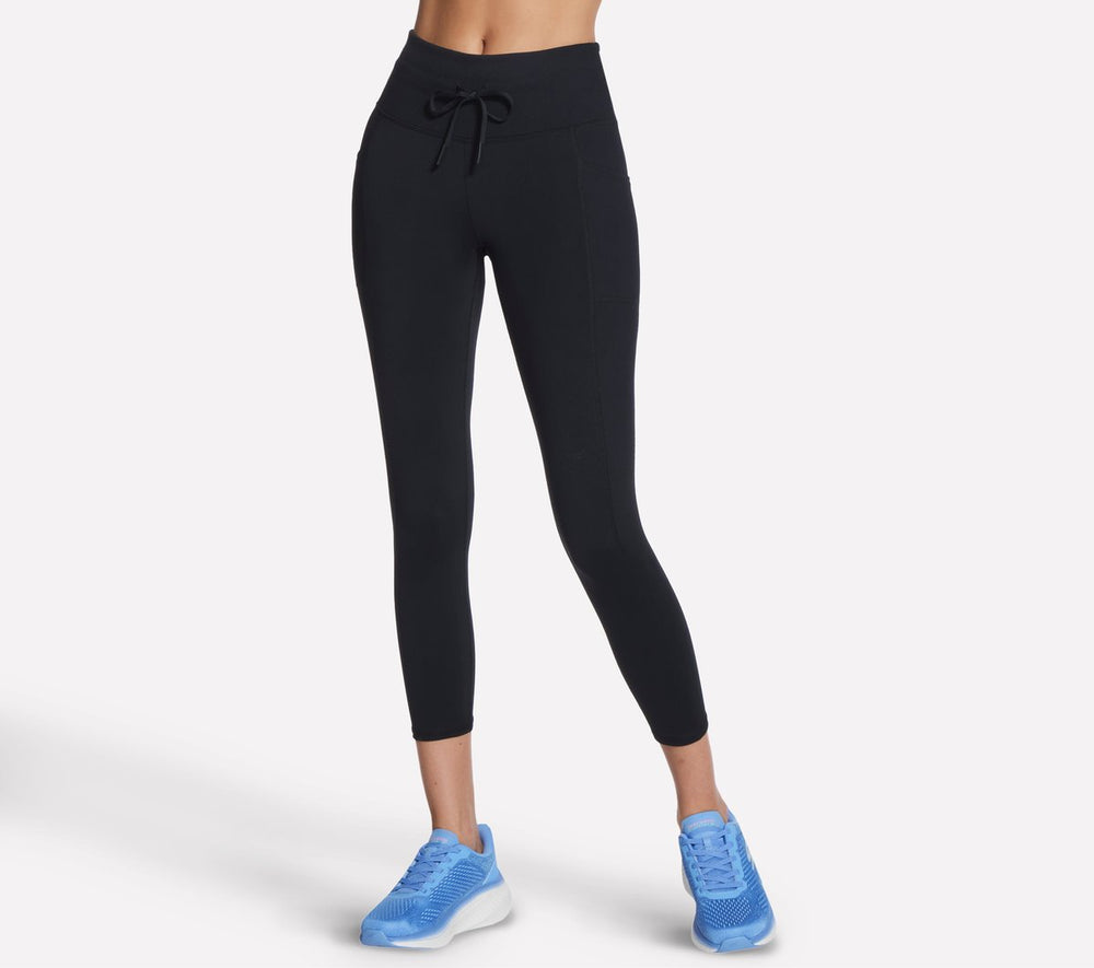 Women Skechers GO WALK Rib Mix High Waisted 7/8 Legging