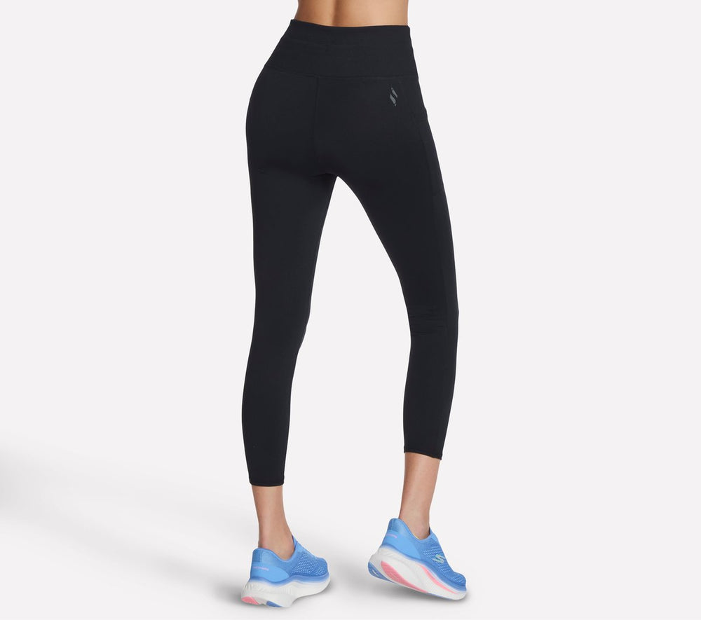 Women Skechers GO WALK Rib Mix High Waisted 7/8 Legging