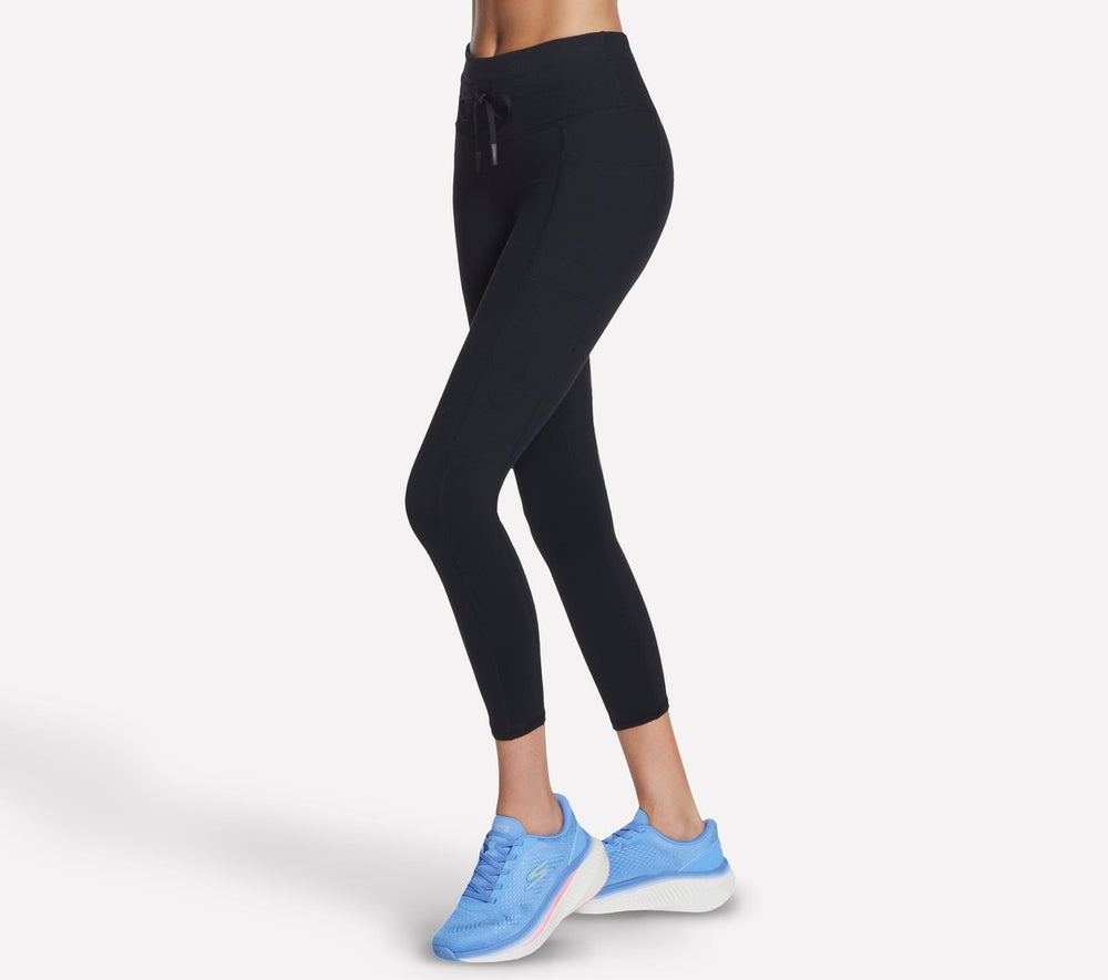 Women Skechers GO WALK Rib Mix High Waisted 7/8 Legging