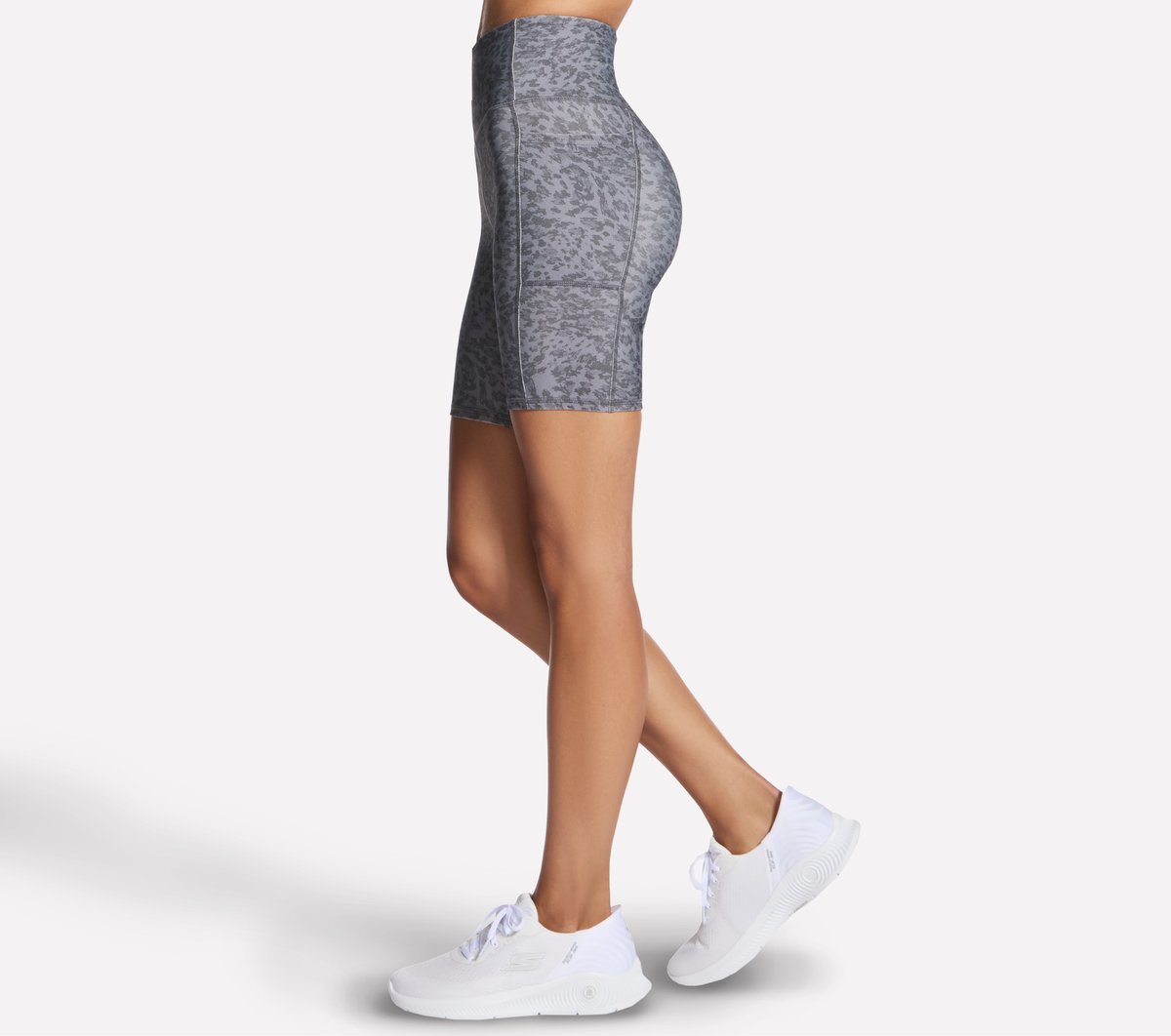 Women Skechers GO FLEX Printed High Waisted 8 Inch Bike Short