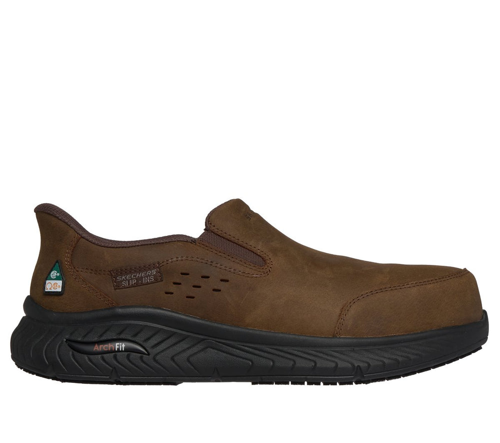 Men Skechers Slip-ins Work Slip-Resistant: Arch Fit Crosser