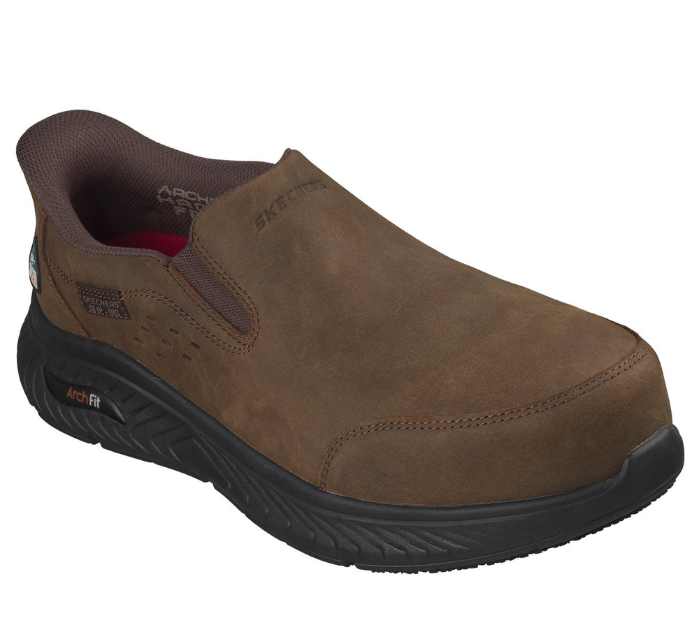 Men Skechers Slip-ins Work Slip-Resistant: Arch Fit Crosser
