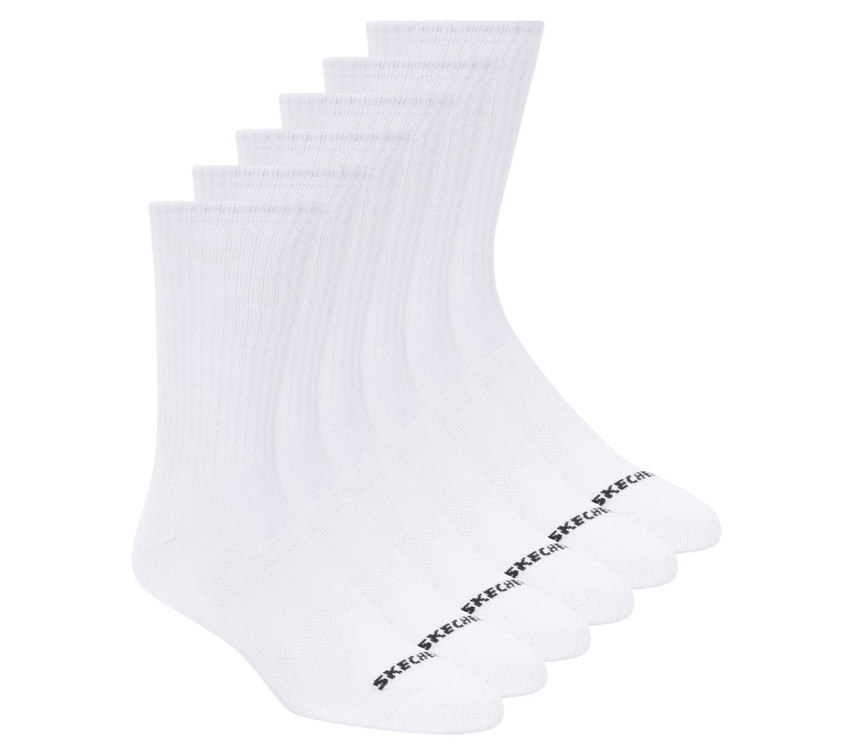 Men Skechers 6 Pack Large Core Crew Socks