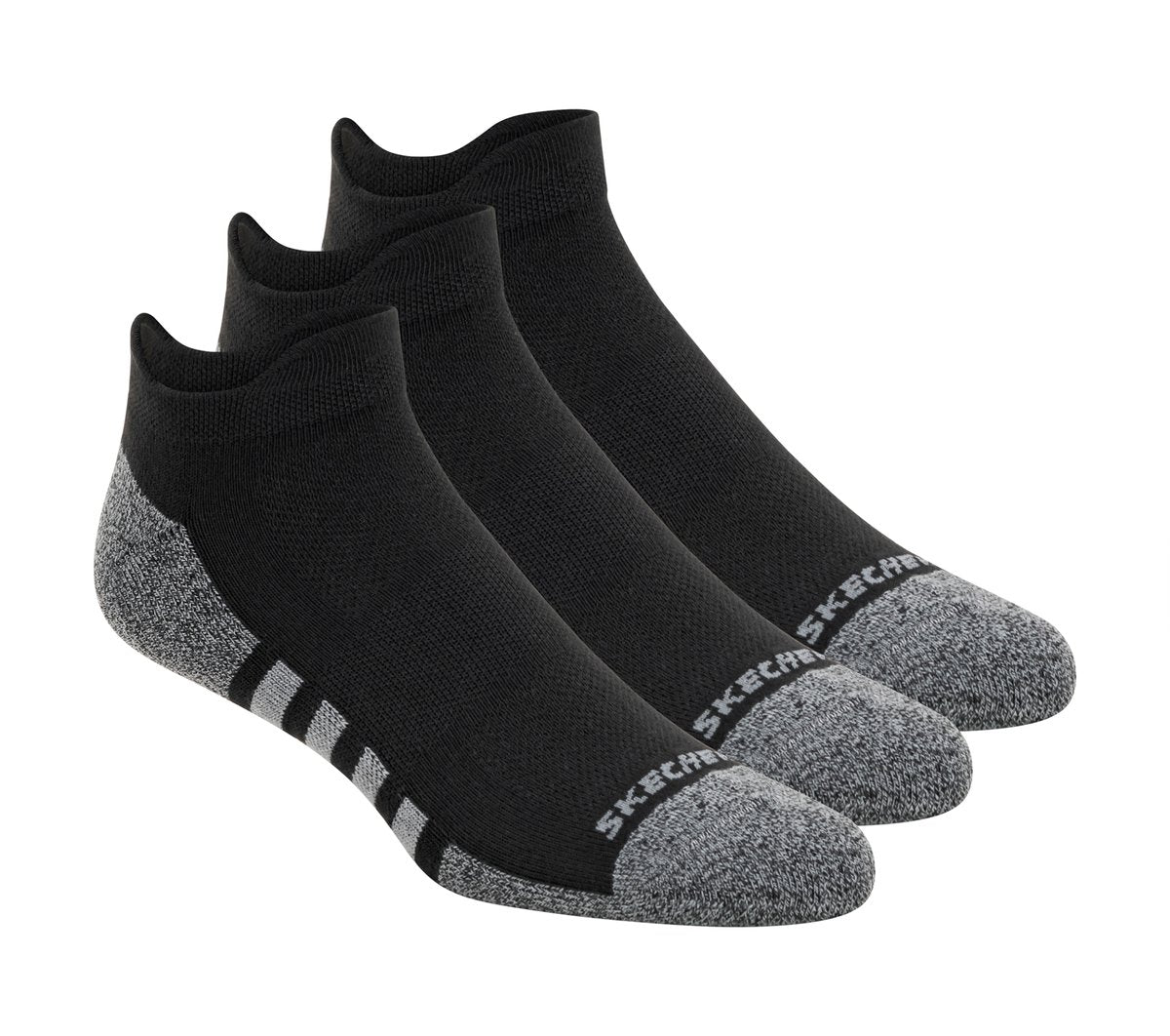 Men Skechers Lowcut Heel Tab Work Socks - 3 Pack