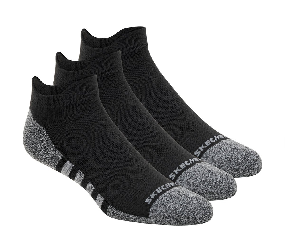 Men Skechers Lowcut Heel Tab Work Socks - 3 Pack