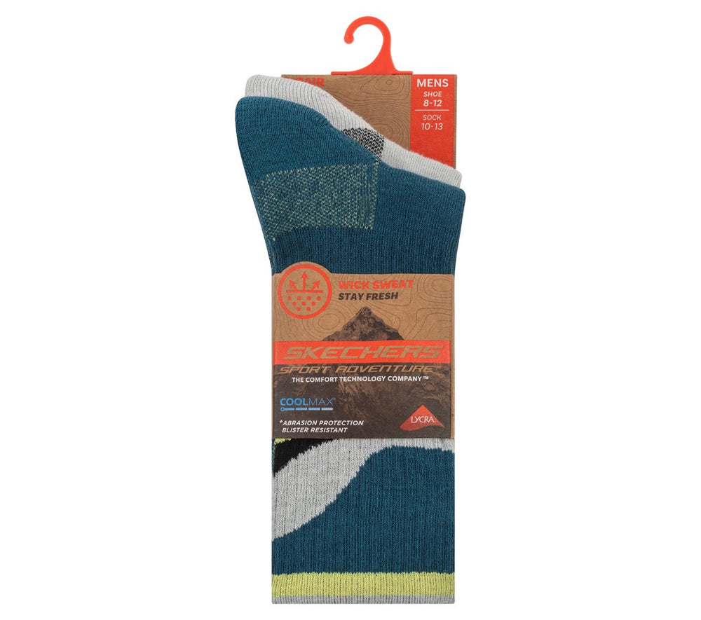 Men Skechers 2 Pack Men's Crew Trail Socks