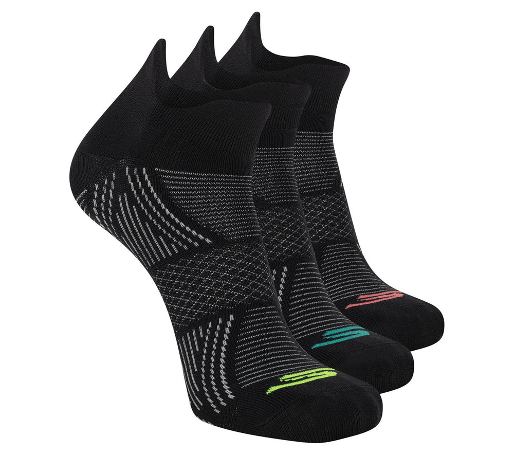 Men Skechers 3 Pack Men's Performance Low Cut Pattern Socks