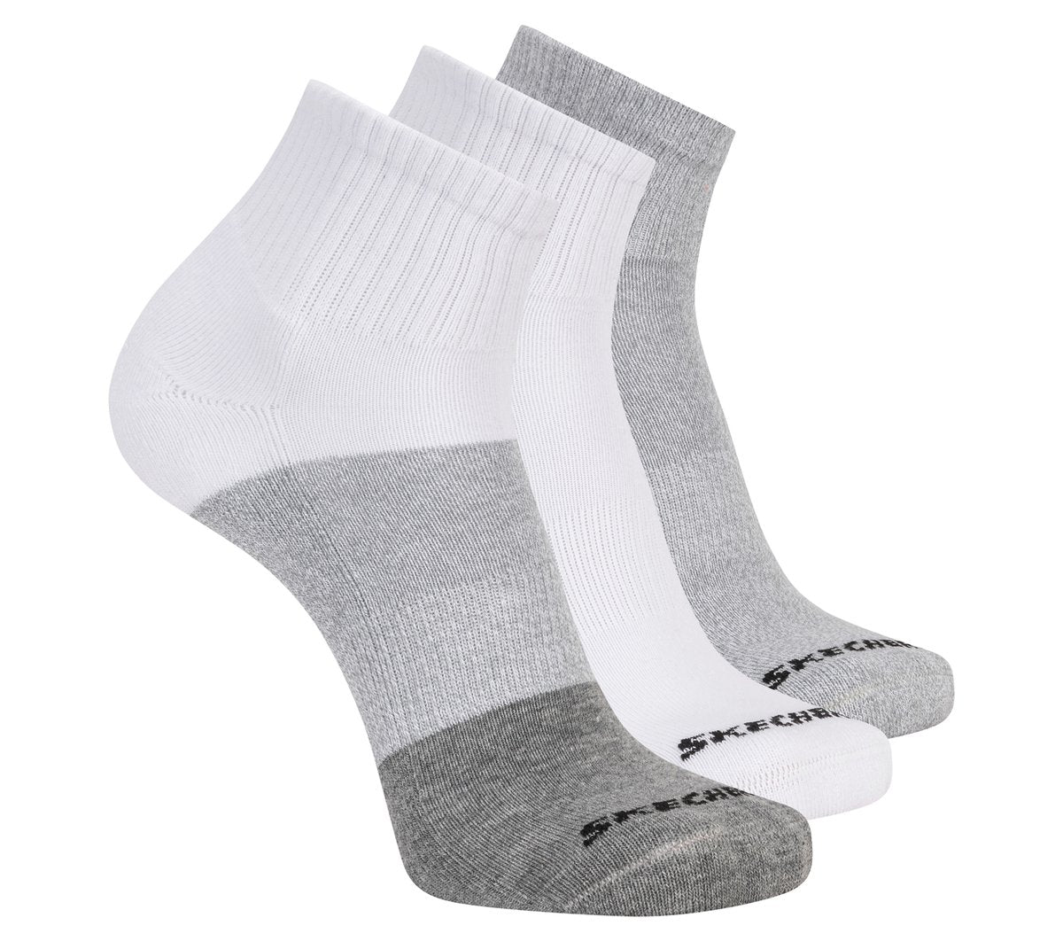 Men Skechers 3 Pack Men's Colorblock Quarter Socks
