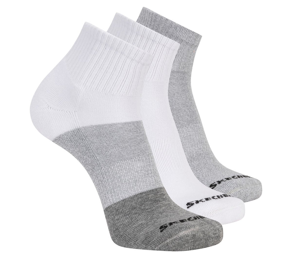 Men Skechers 3 Pack Men's Colorblock Quarter Socks