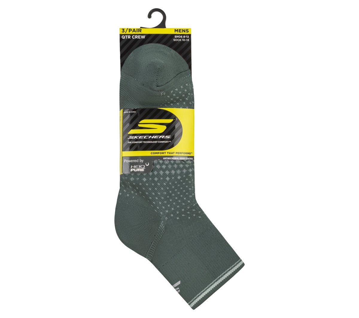 Men Skechers 3 Pack Men's Performance Running Quarter Socks