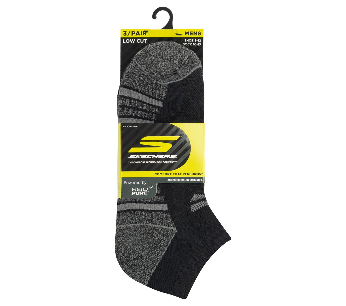 Men Skechers 3 Pack Men's Half Terry Low Cut Socks
