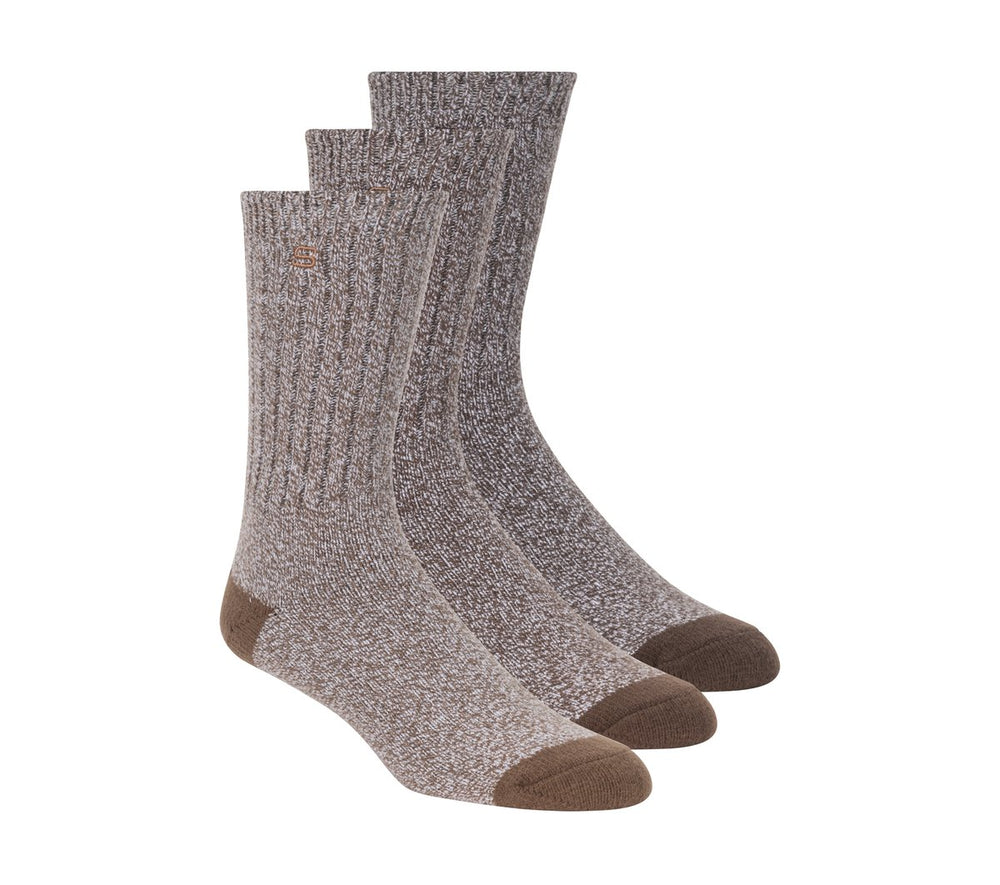 Men Skechers Super Soft Boot Crew Socks - 3 Pack