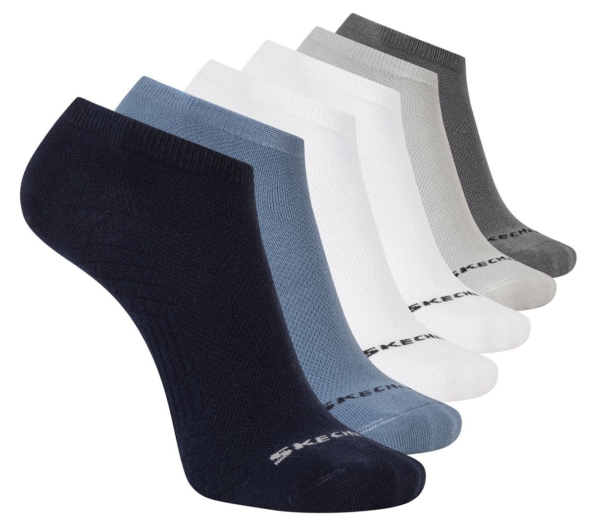 Men Skechers 6 Pack Men's Low Cut Texture Knit Socks