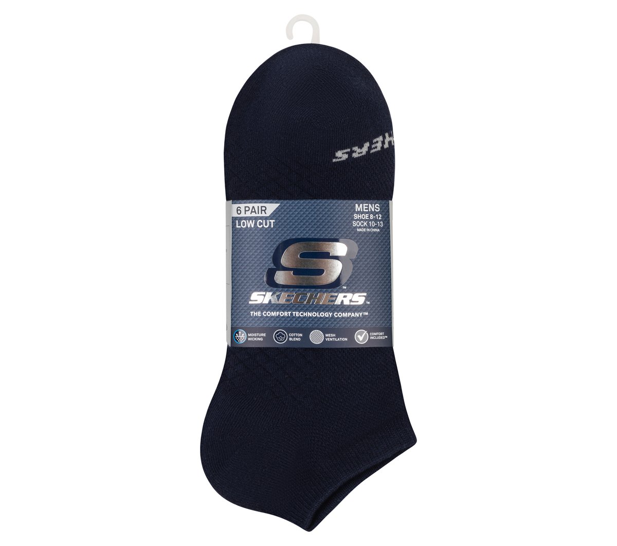 Men Skechers 6 Pack Men's Low Cut Texture Knit Socks