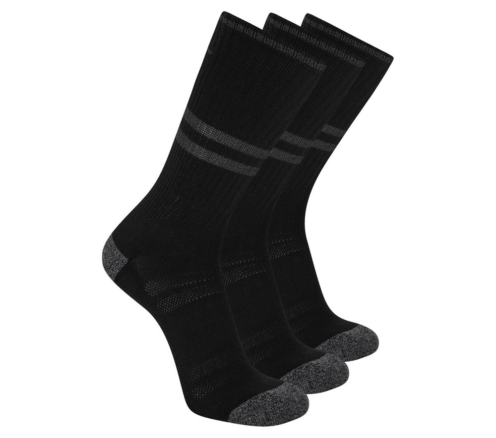 Men Skechers 3 Pack Men's Reflective Performance Crew Socks