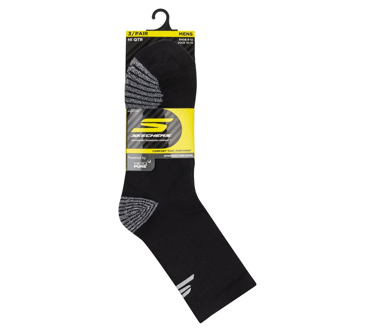 Men Skechers 3 Pack Men's Performance Running High Quarter Socks
